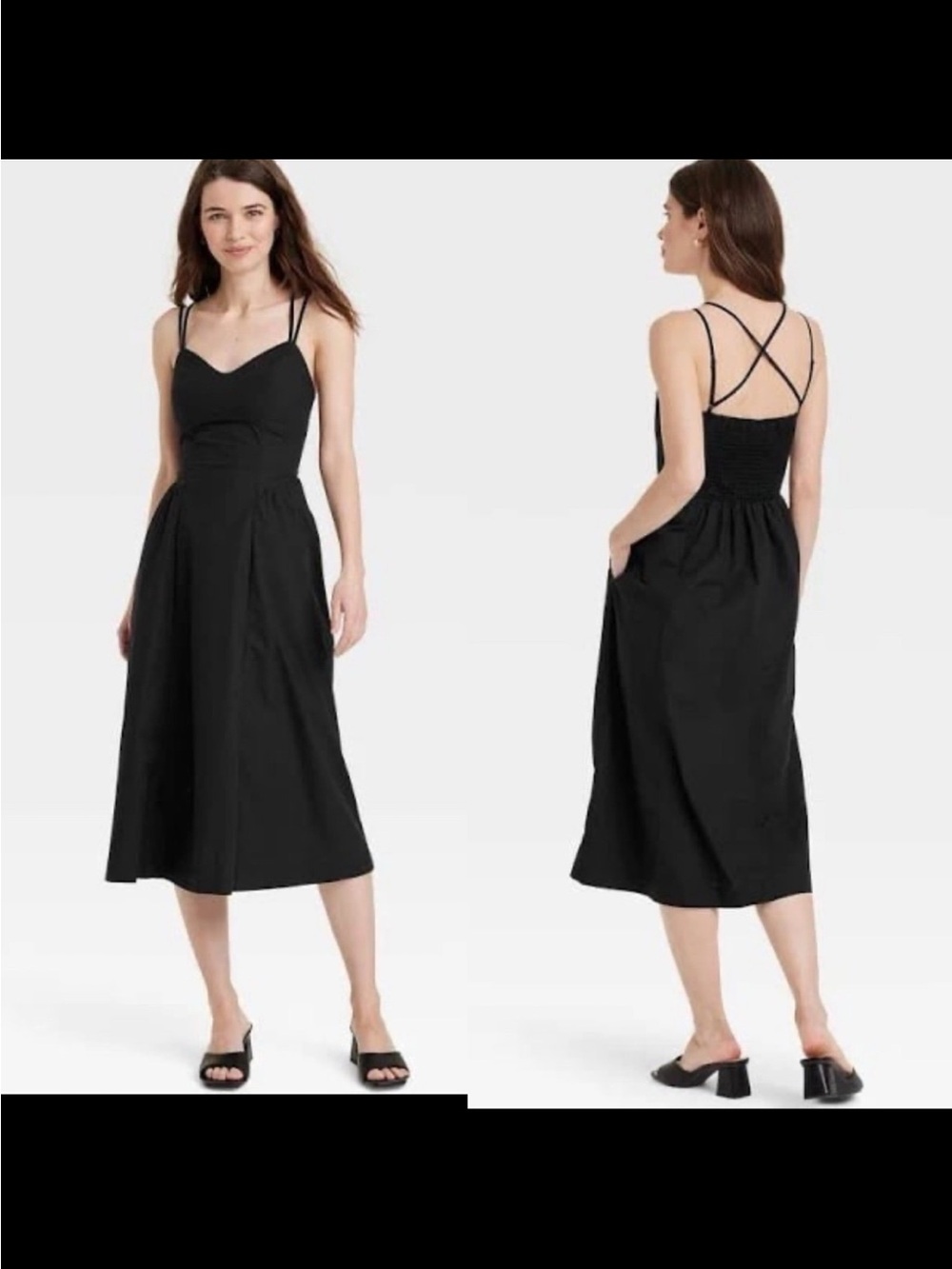 A New Day black midi dress
Size: XS